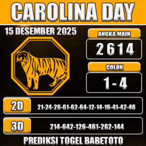 PREDIKSI TOGEL CAROLINA DAY 15 DESEMBER 2025