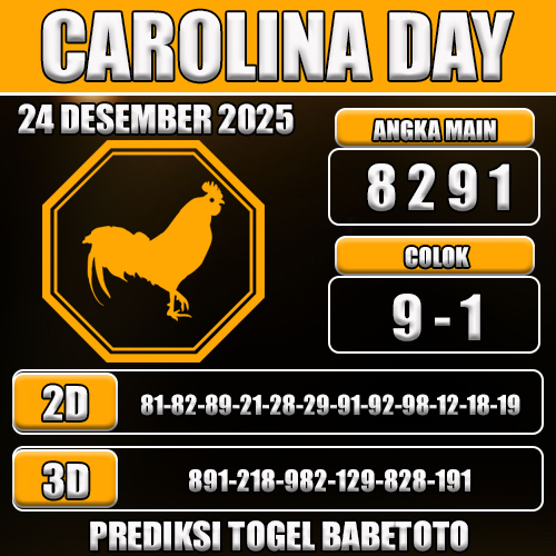 PREDIKSI TOGEL CAROLINA DAY 24 DESEMBER 2025
