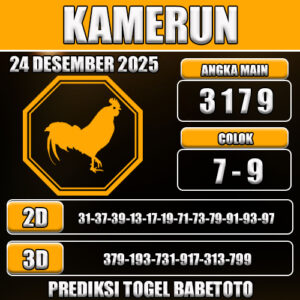 PREDIKSI TOGEL KAMERUN 24 DESEMBER 2025