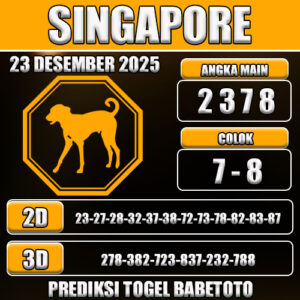 PREDIKSI TOGEL SINGAPORE 23 DESEMBER 2025