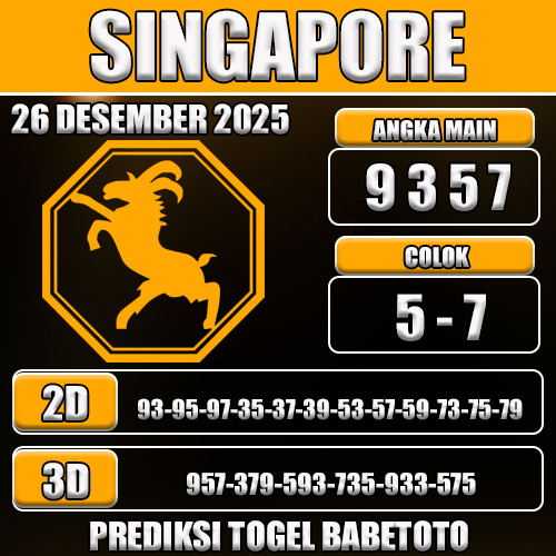 PREDIKSI TOGEL SINGAPORE 26 DESEMBER 2025
