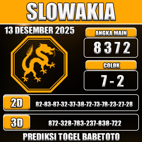 PREDIKSI TOGEL SLOWAKIA 13 DESEMBER 2025