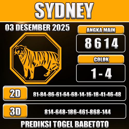 PREDIKSI TOGEL SYDNEY 03 DESEMBER 2025