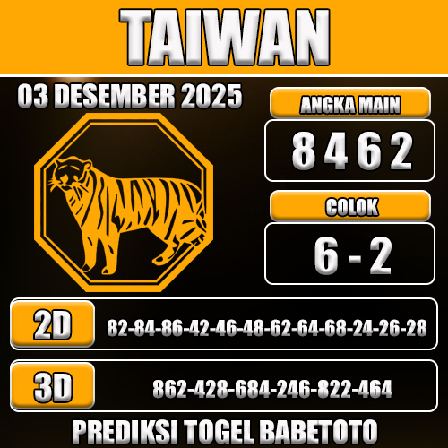 PREDIKSI TOGEL TAIWAN 03 DESEMBER 2025