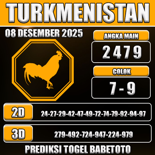 PREDIKSI TOGEL TURKMENISTAN 08 DESEMBER 2025